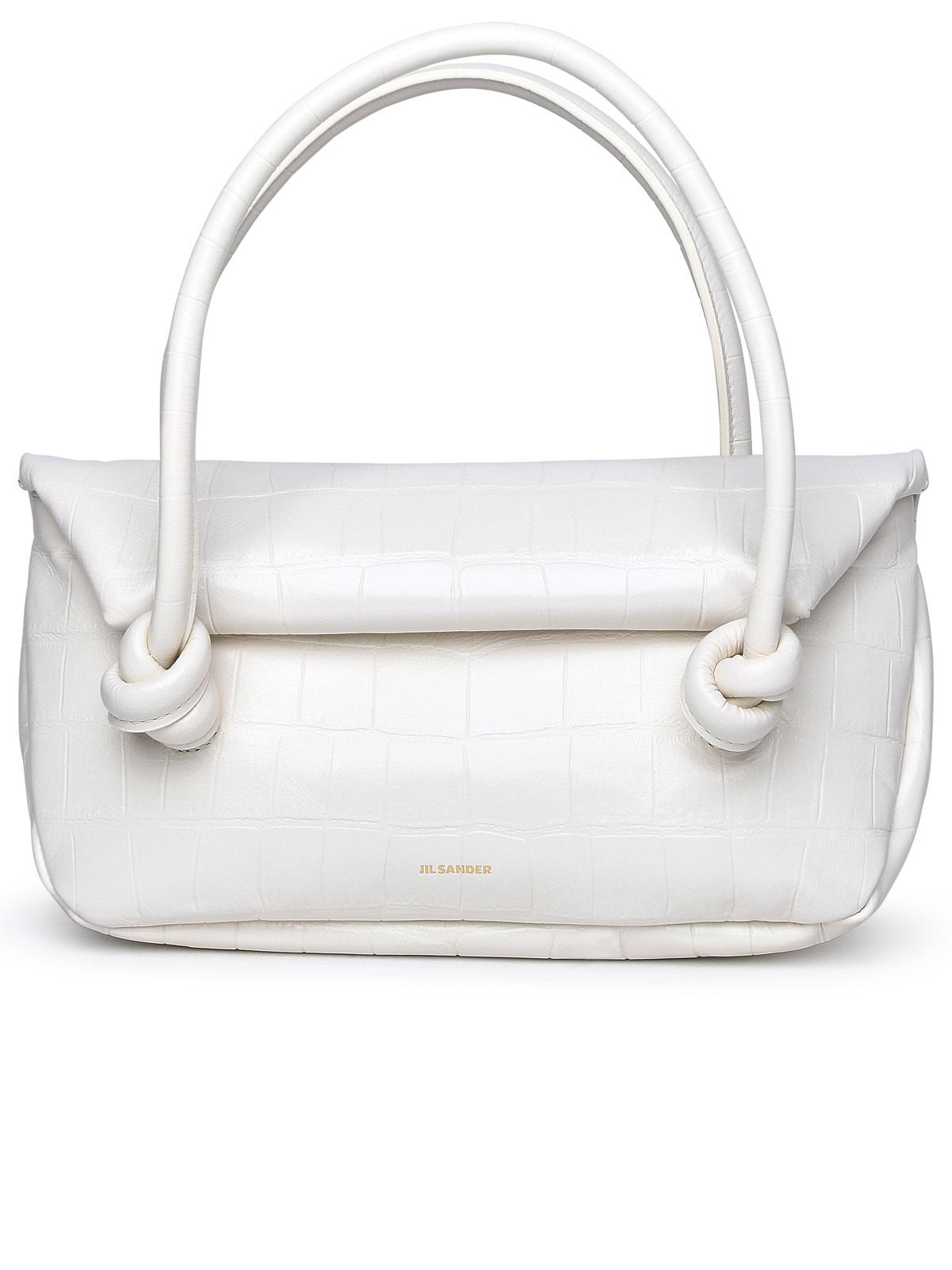 Jil Sander White Leather Bag Woman