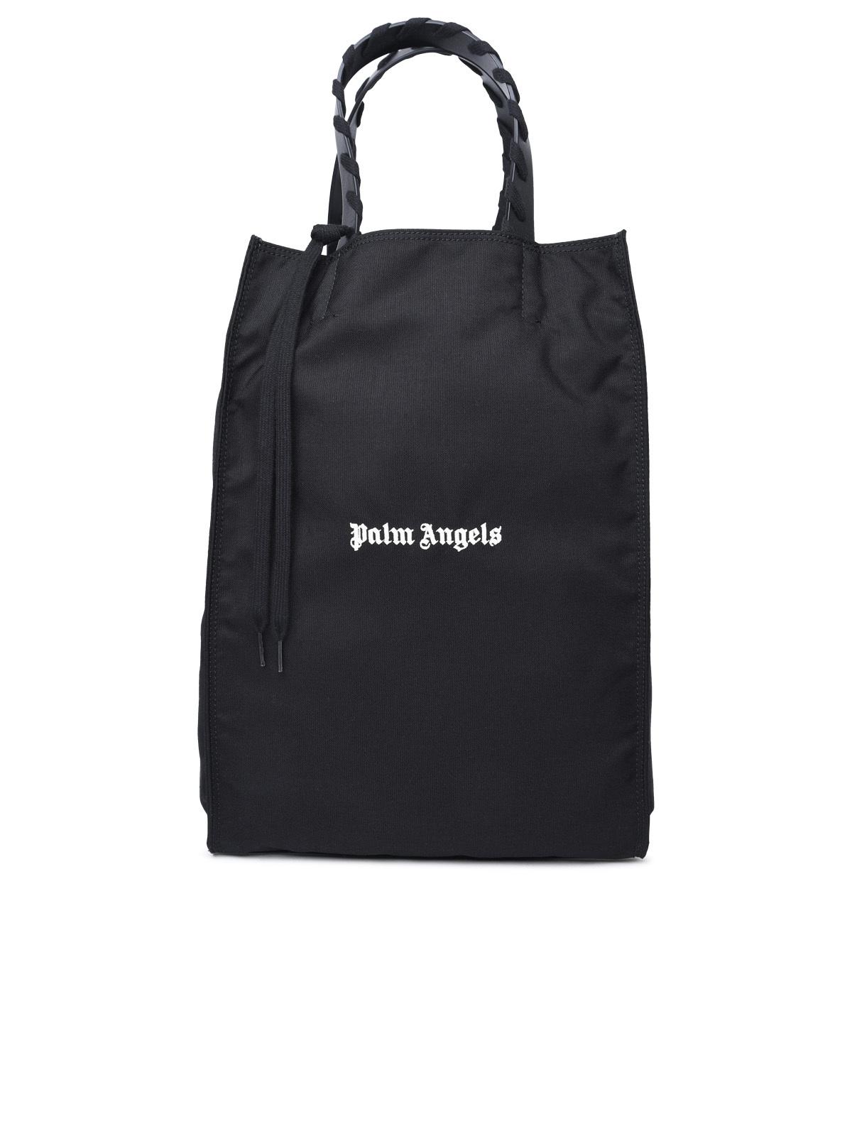 Palm Angels Black Cotton Tote Bag Man