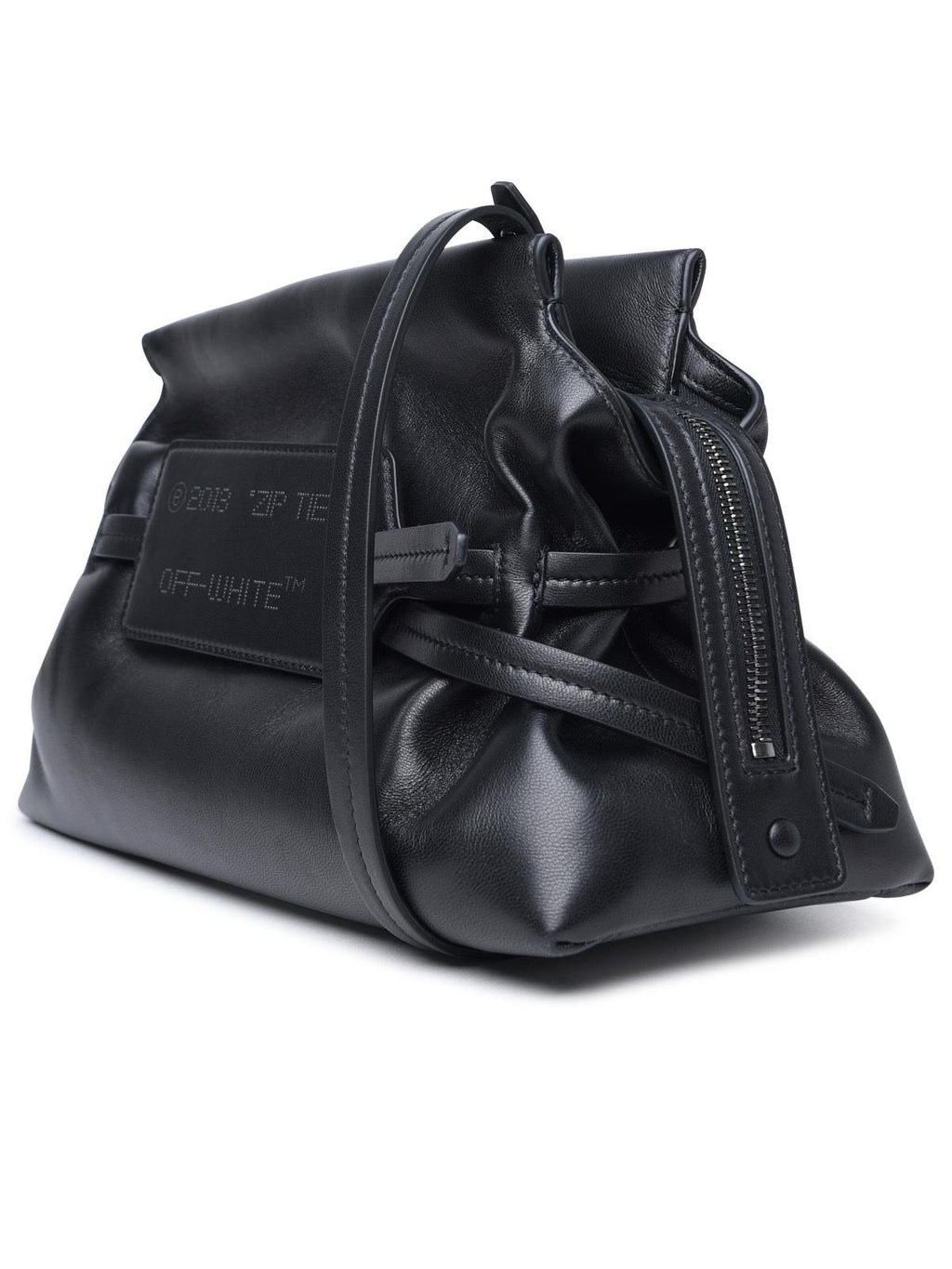 Off-White Black Calf Leather Bag Woman