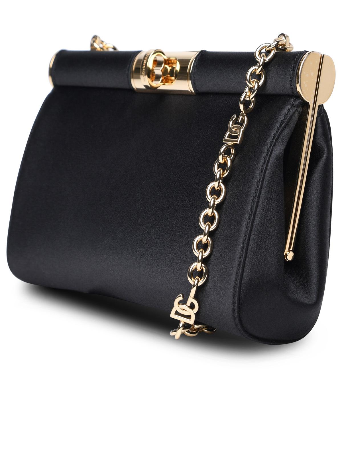 Dolce & Gabbana Black Silk Blend Bag Woman