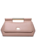 Dolce & Gabbana Sicily' Large Leather Clutch Nude Woman