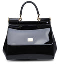 Dolce & Gabbana Medium 'Sicily' Bag In Black Calf Leather Woman