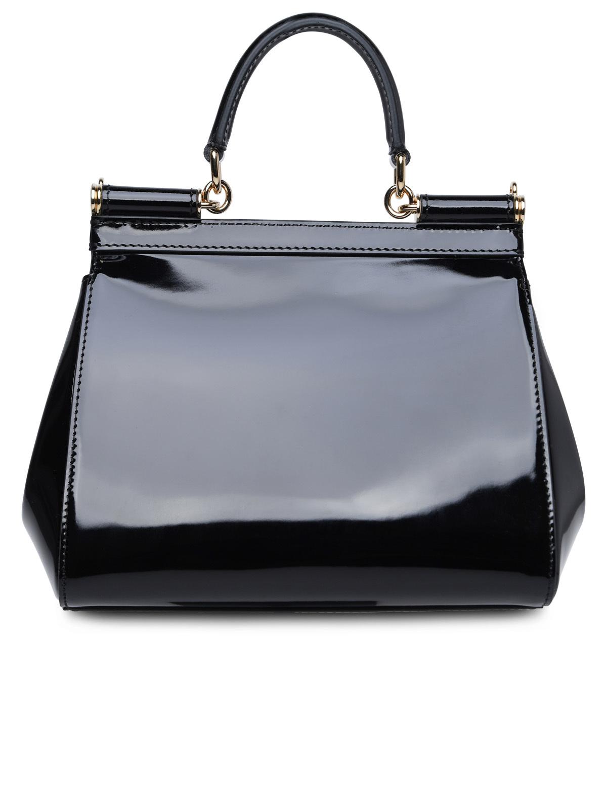 Dolce & Gabbana Medium 'Sicily' Bag In Black Calf Leather Woman