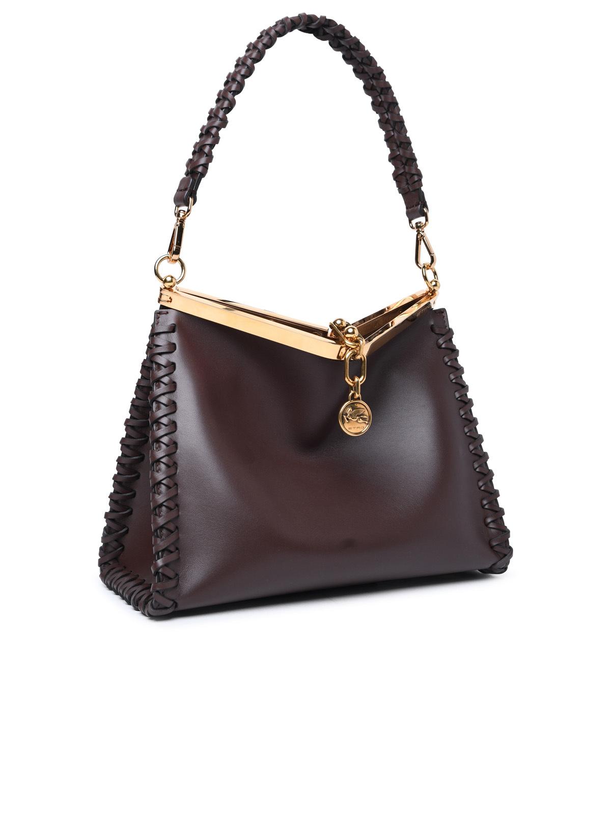 Etro 'Vela' Small Brown Leather Bag Woman