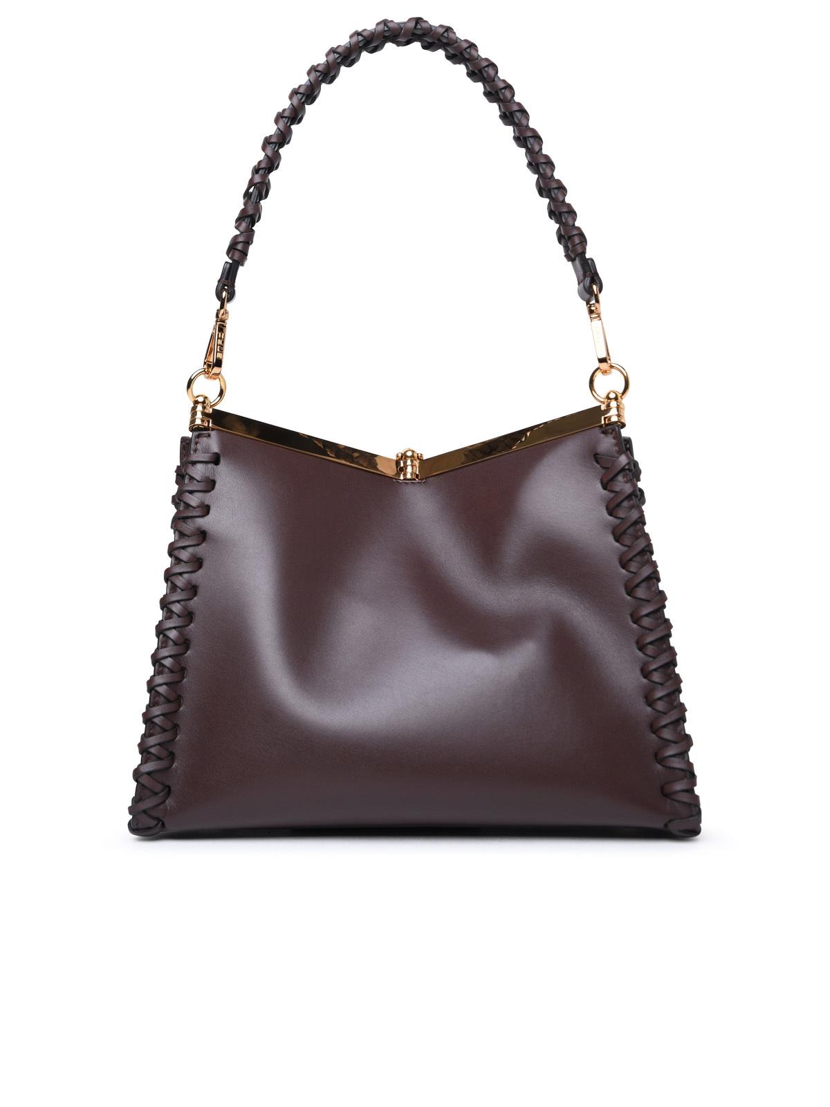 Etro 'Vela' Small Brown Leather Bag Woman