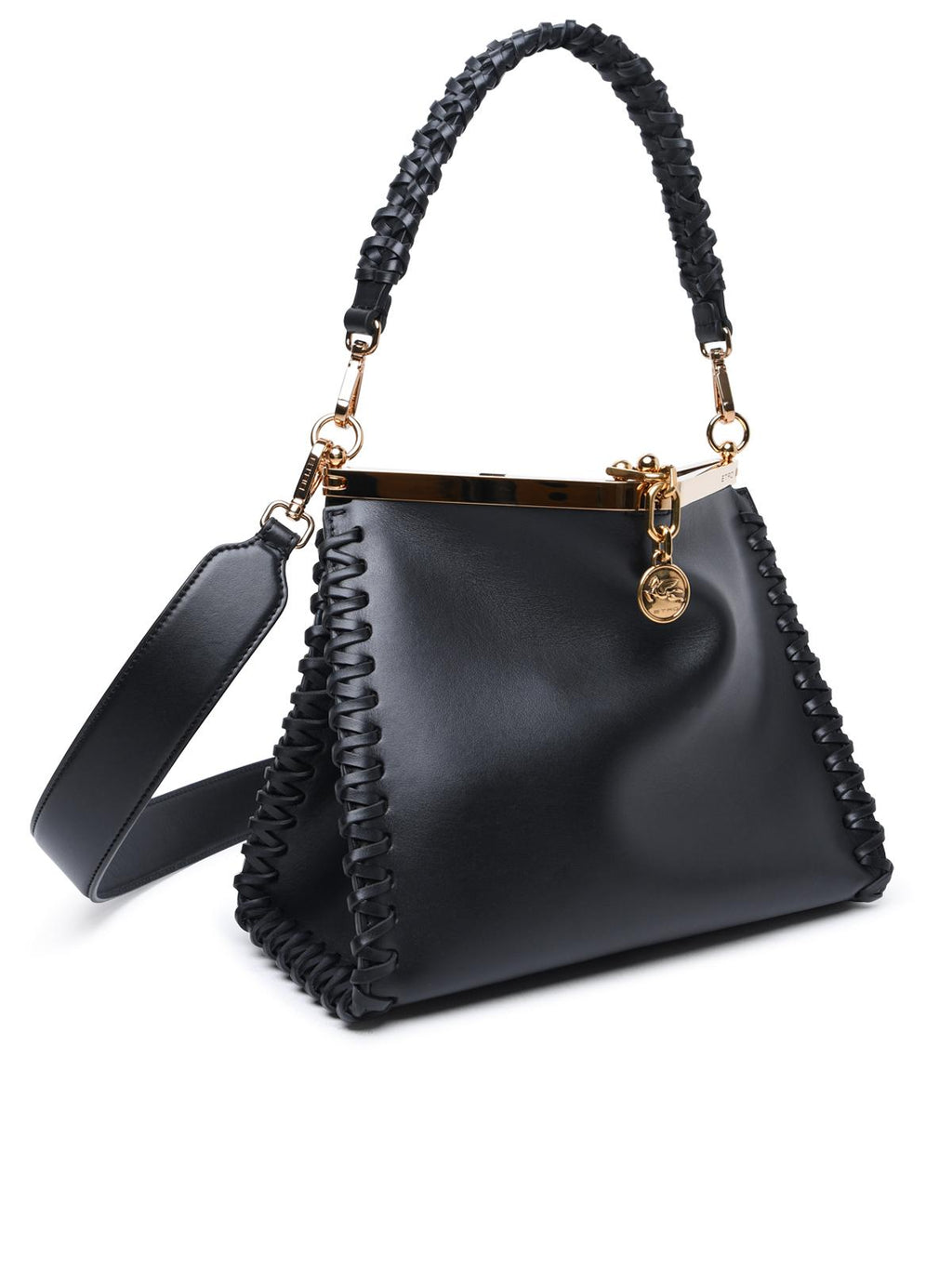 Etro Small 'Vela' Black Leather Bag Woman