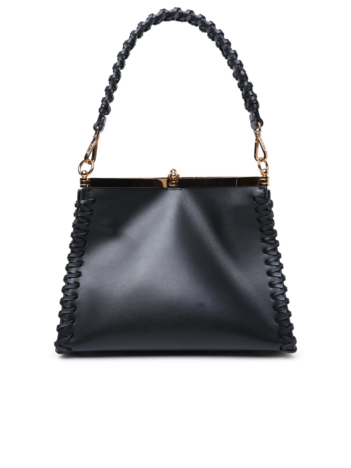 Etro Small 'Vela' Black Leather Bag Woman