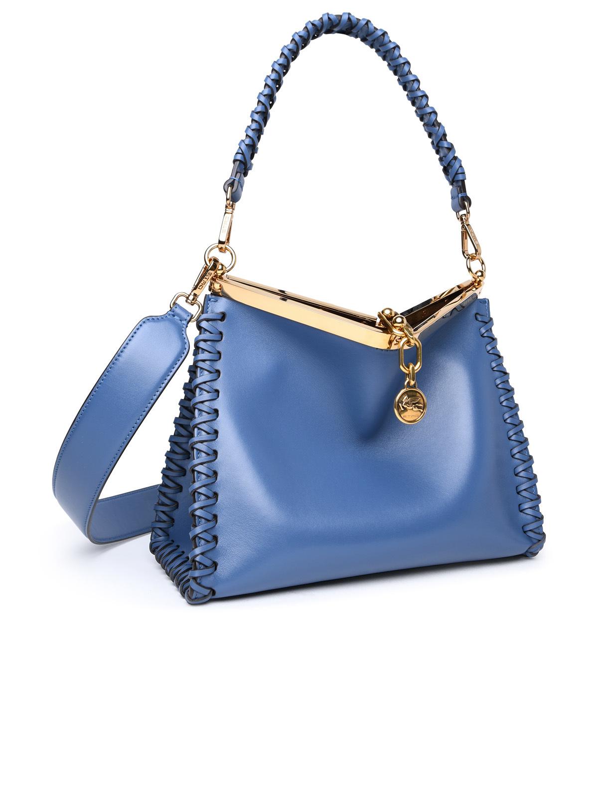 Etro Small 'Vela' Blue Leather Bag Woman