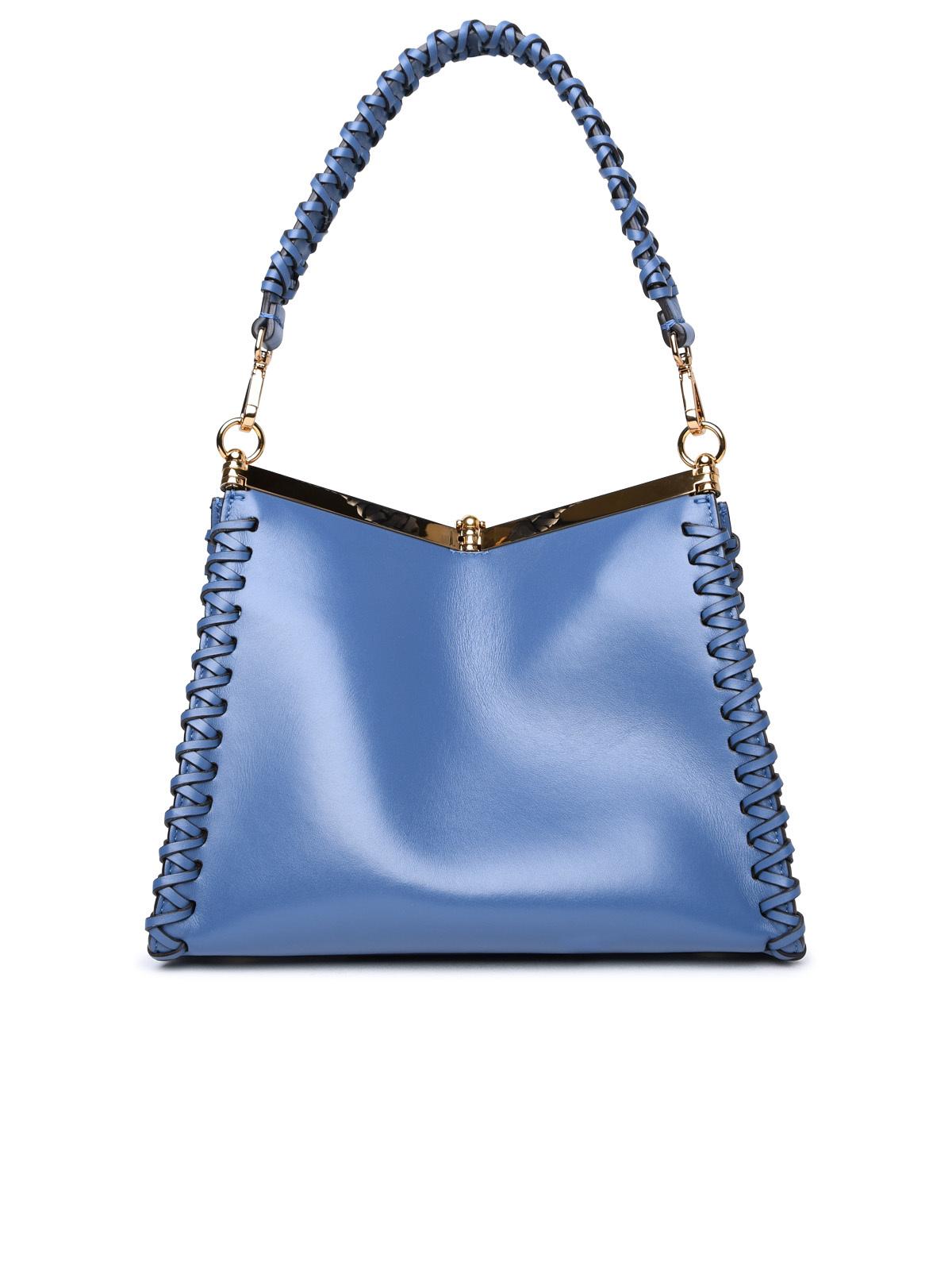 Etro Small 'Vela' Blue Leather Bag Woman