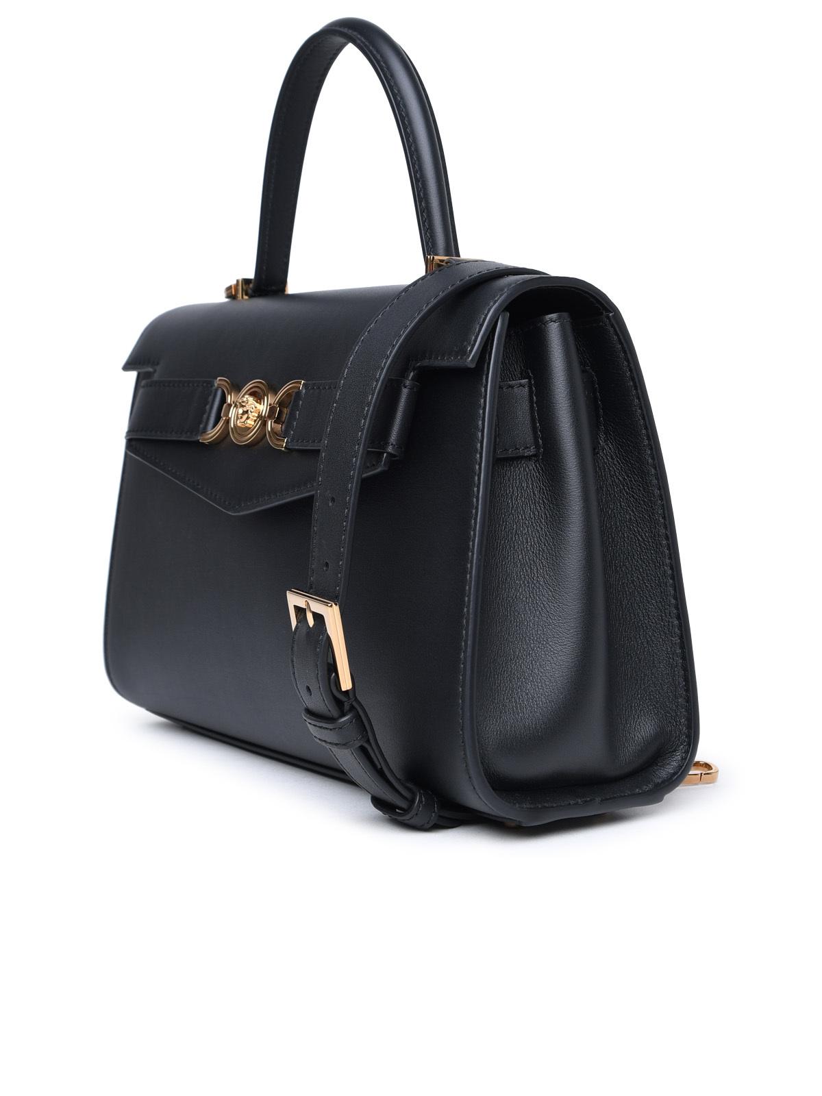 Versace Medium 'Medusa '95' Black Leather Bag Woman