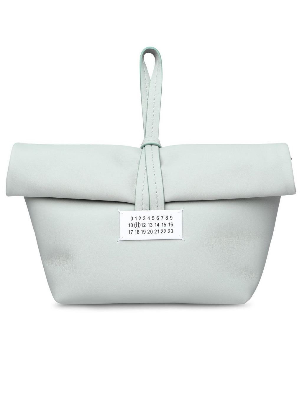 Maison Margiela Green Anise Leather Clutch Woman