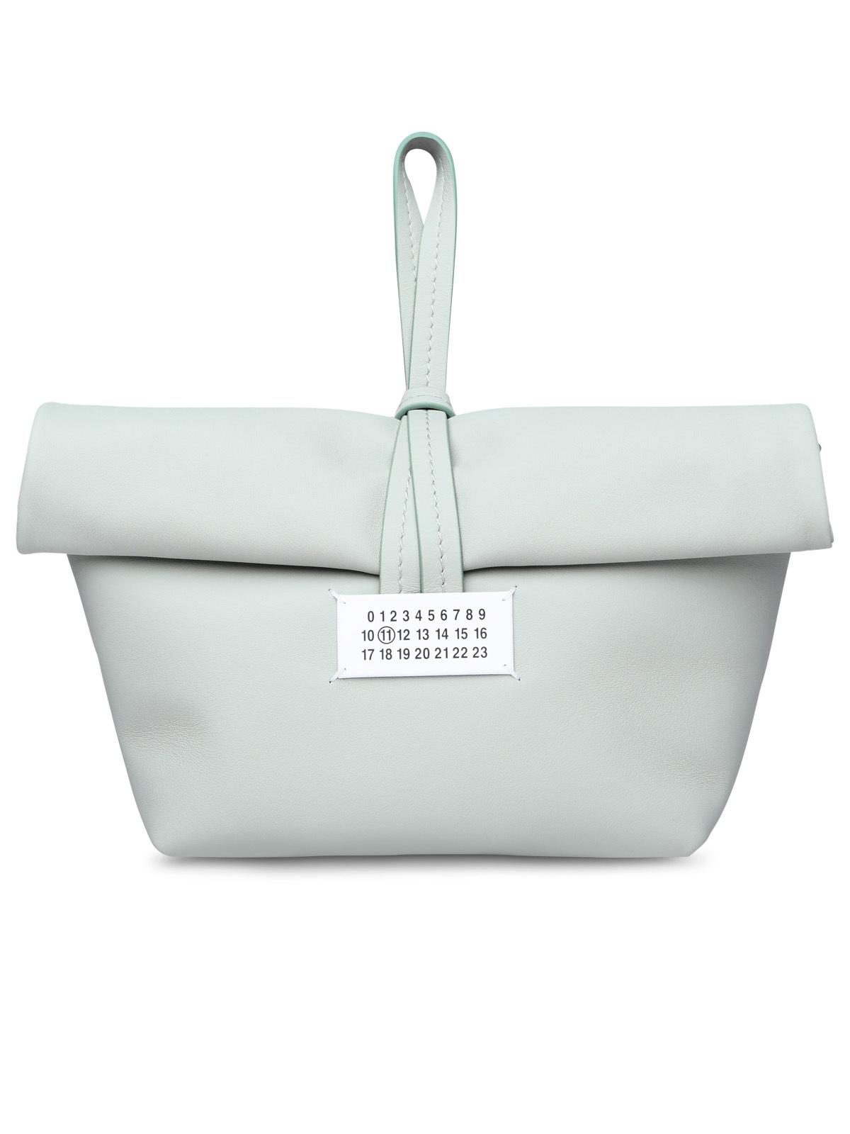 Maison Margiela Green Anise Leather Clutch Woman