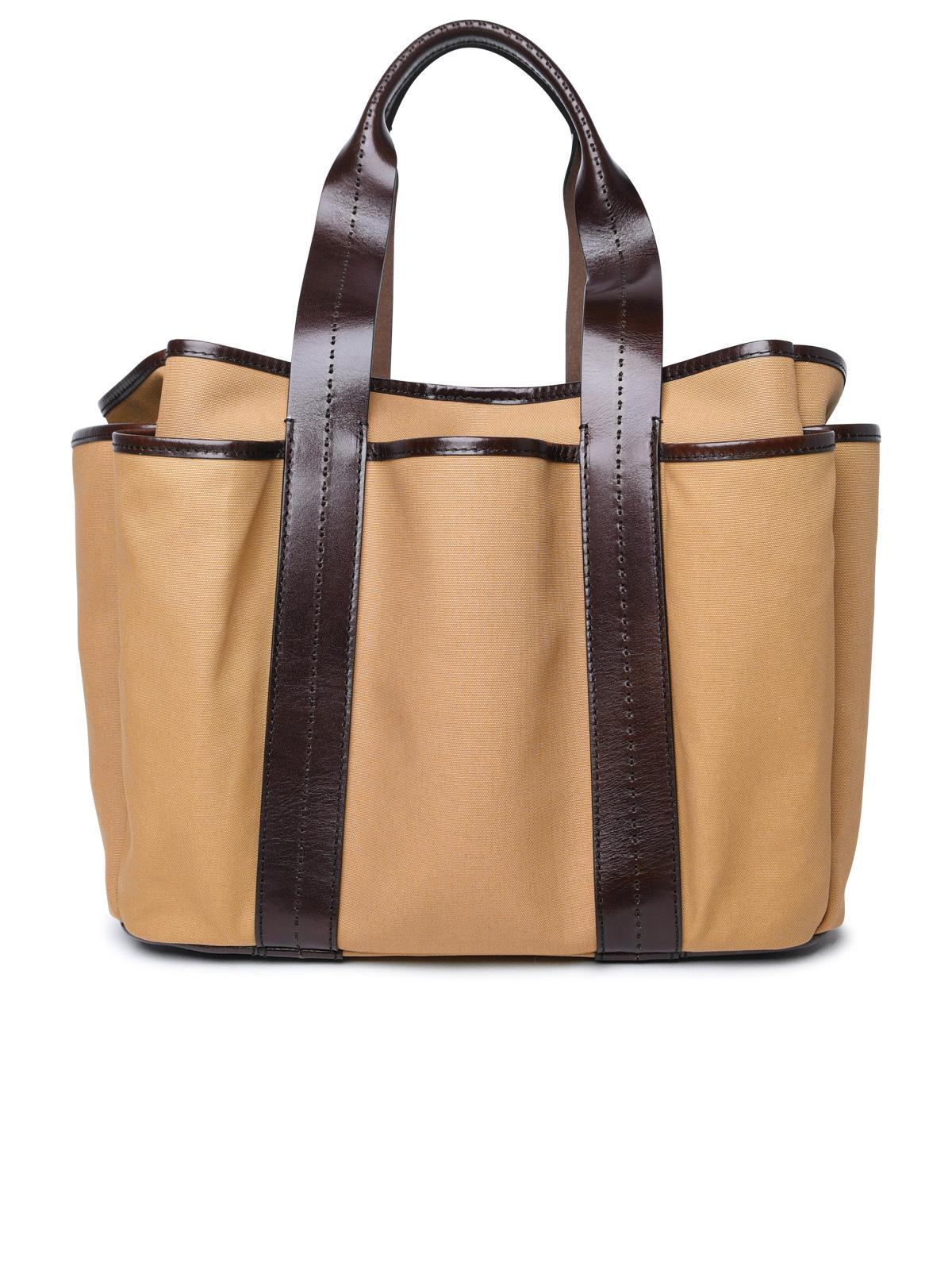 Max Mara 'Giardiniera' Brown Cotton Bag Woman