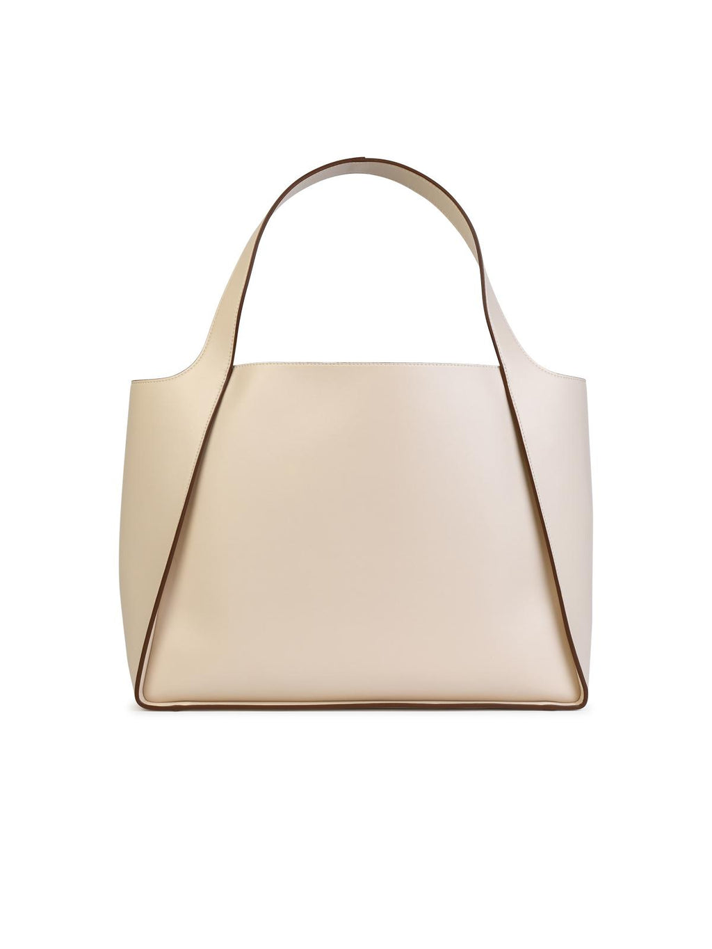 Stella Mccartney Logo Tote Bag In Almond White 'Alter Mat' Woman