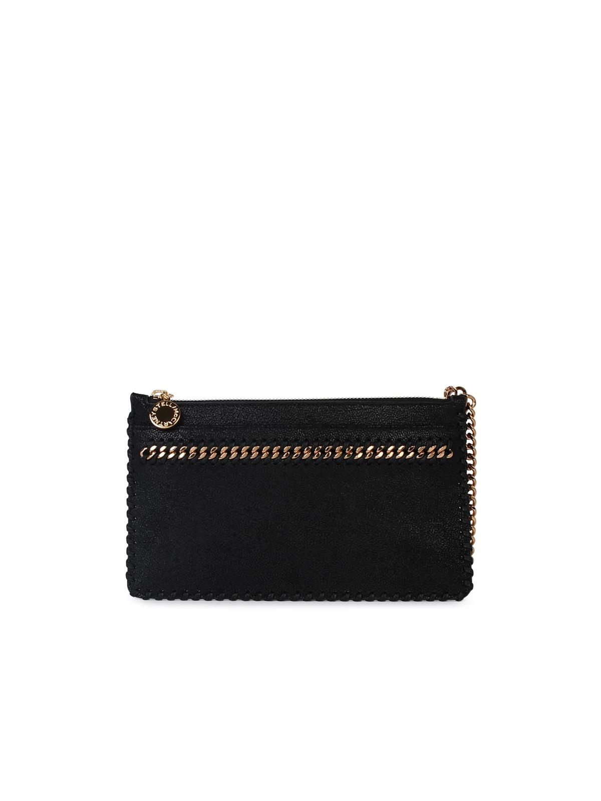 Stella Mccartney 'Falabella' Mini Clutch Bag In Black Recycled Polyester Woman