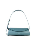 Jil Sander 'Cannolo' Small Teal Leather Bag Woman