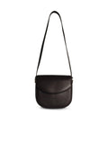 Jil Sander 'Coin' Medium Brown Leather Crossbody Bag Woman