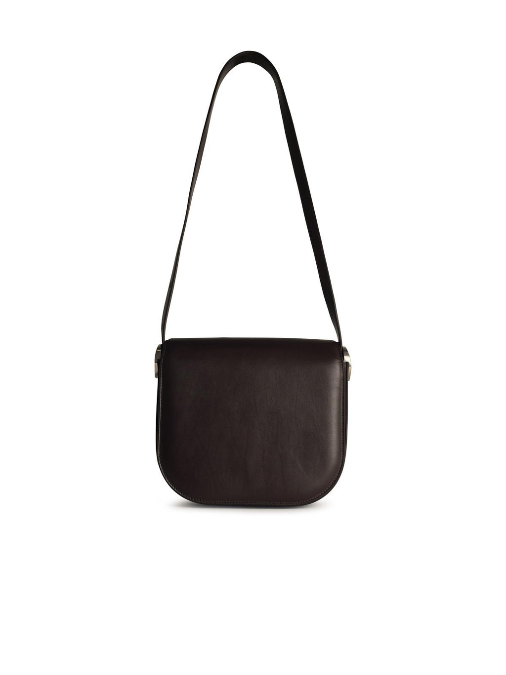 Jil Sander 'Coin' Medium Brown Leather Crossbody Bag Woman