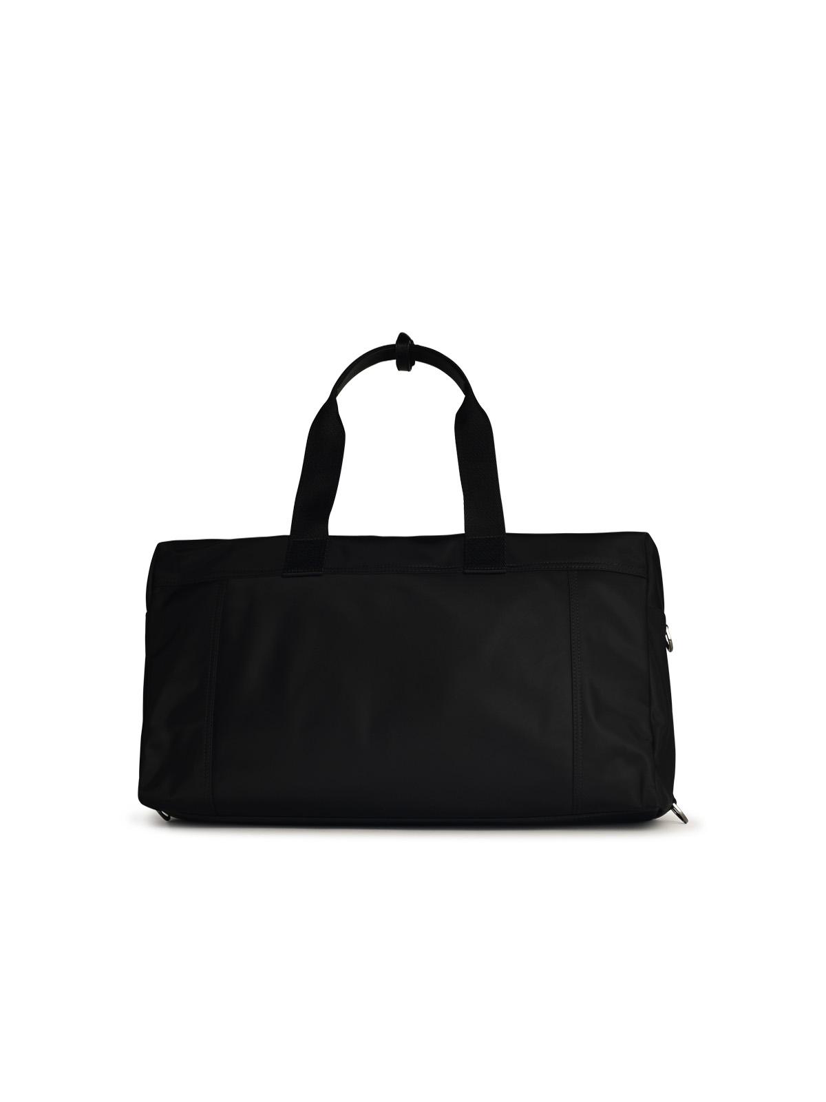 Dolce & Gabbana Black Nylon Duffel Bag Man