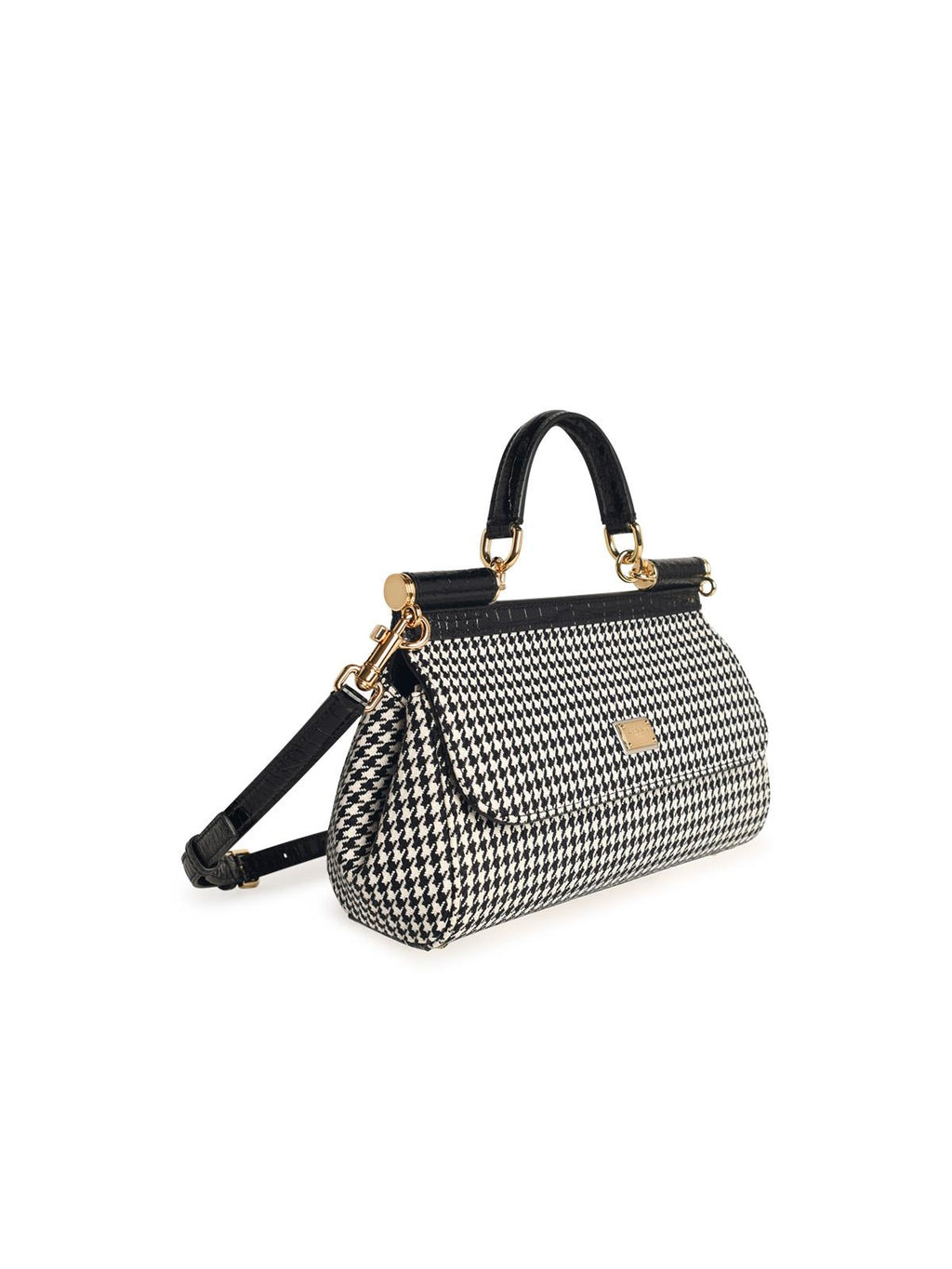 Dolce & Gabbana Medium 'Sicily' Black Wool Blend Bag Woman