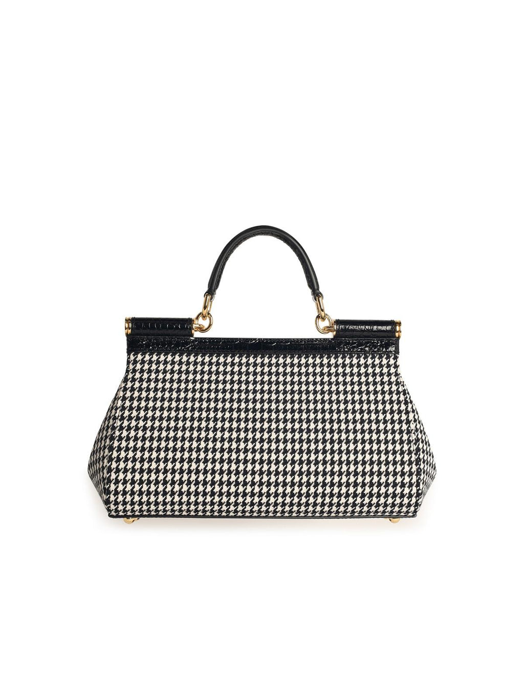 Dolce & Gabbana Medium 'Sicily' Black Wool Blend Bag Woman