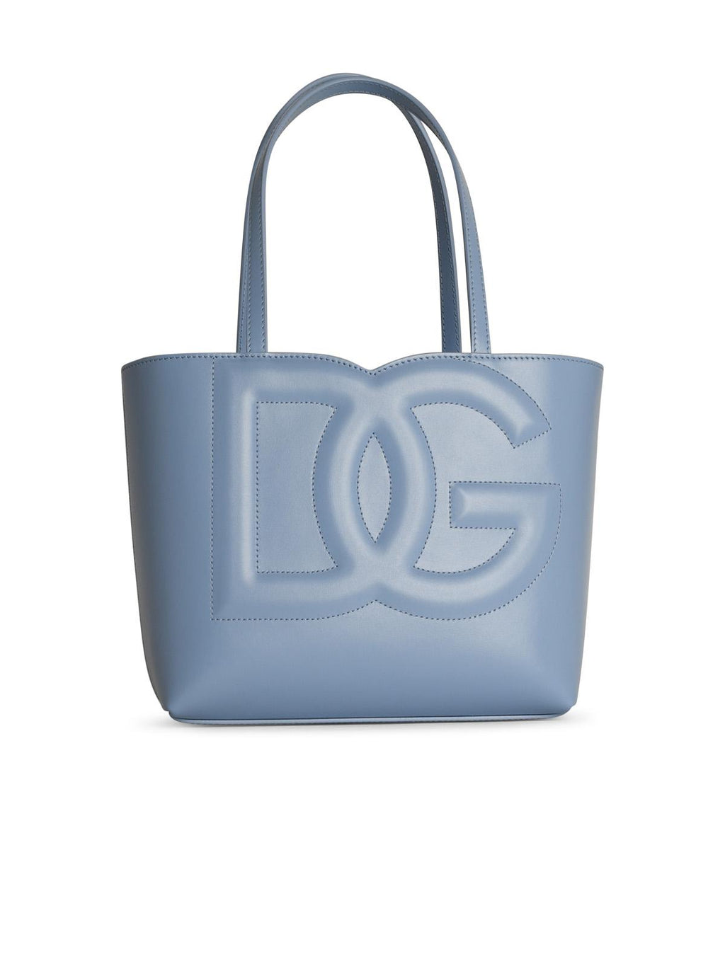 Dolce & Gabbana 'Shopping' Light Blue Leather Bag Woman