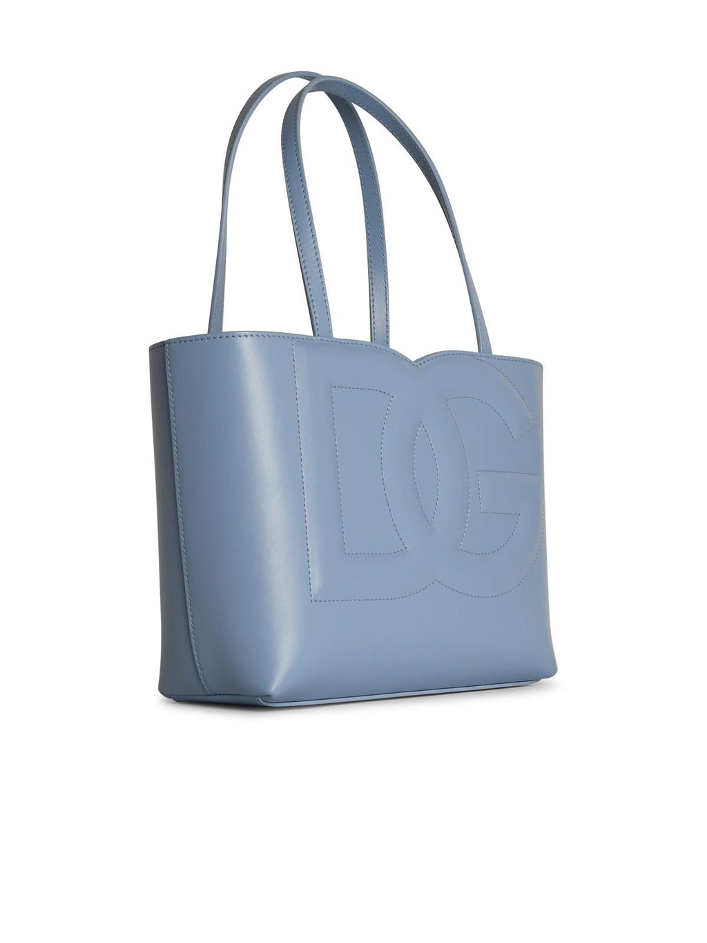 Dolce & Gabbana 'Shopping' Light Blue Leather Bag Woman