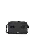 Salvatore Ferragamo 'Twins Zip' Black Leather Crossbody Bag Man
