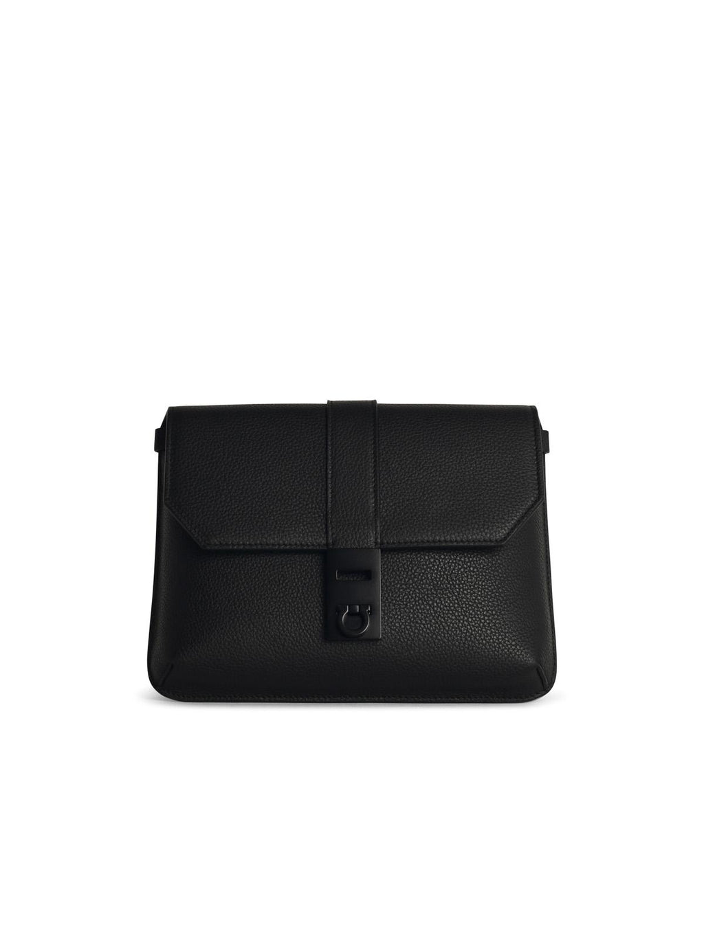 Salvatore Ferragamo 'Twins' Black Leather Waist Bag Man