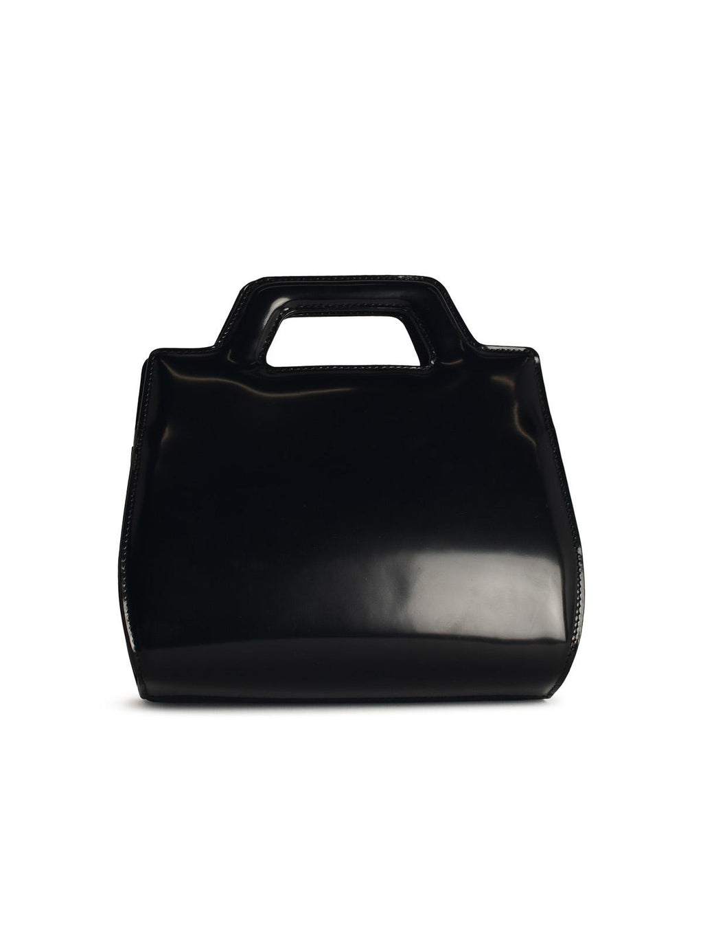 Salvatore Ferragamo 'Wanda' Black Shiny Leather Bag Woman