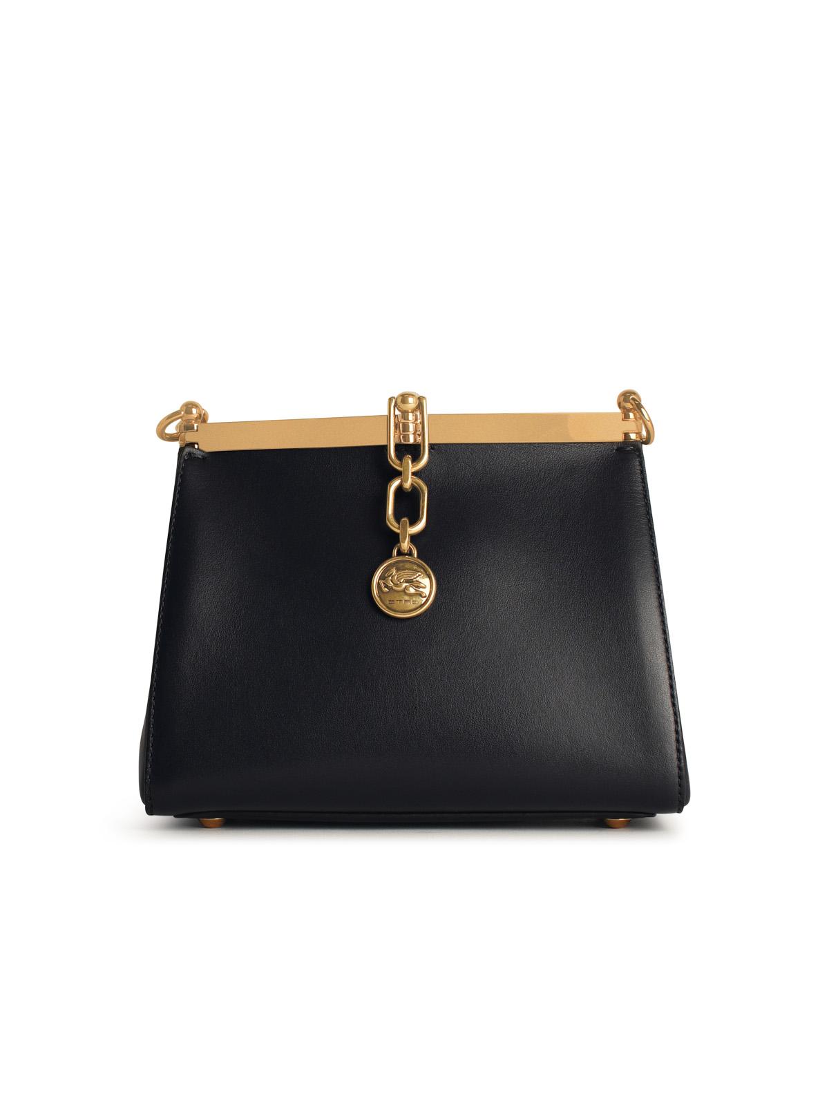 Etro 'Vela' Small Blue Smooth Leather Bag Woman