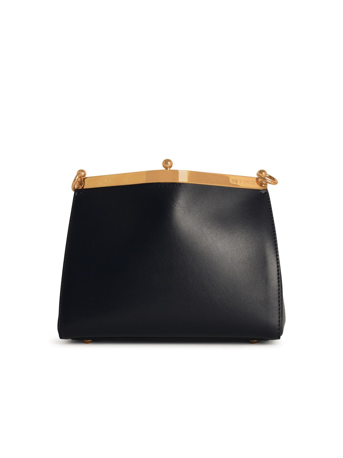 Etro 'Vela' Small Blue Smooth Leather Bag Woman