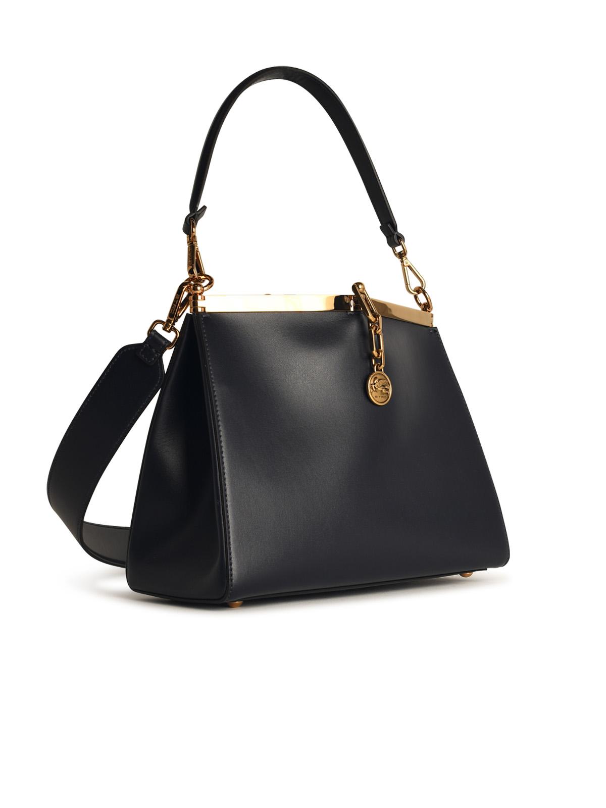 Etro 'Vela' Medium Bag In Blue Smooth Leather Woman