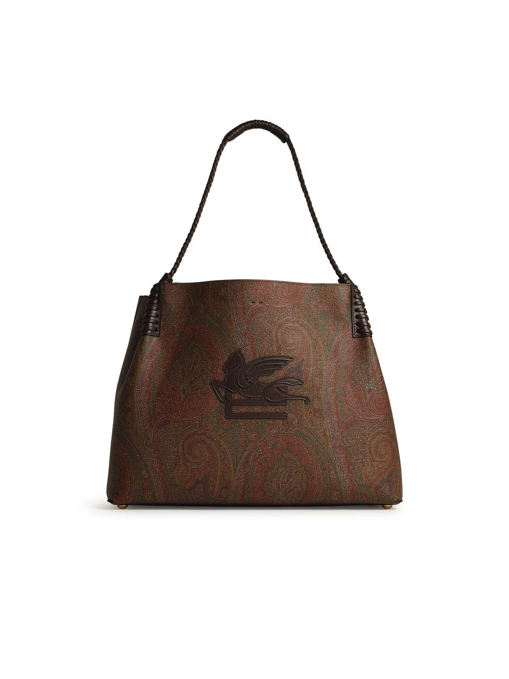 Etro 'Arnica' Brown Cotton Blend Bag Woman
