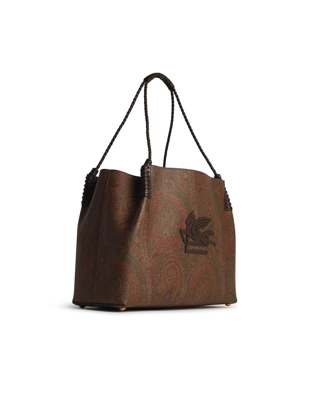 Etro 'Arnica' Brown Cotton Blend Bag Woman