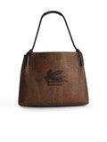 Etro Small 'Arnica' Brown Cotton Blend Bag Woman