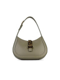Versace Small 'Hobo Greca Goddess' Green Leather Bag Woman