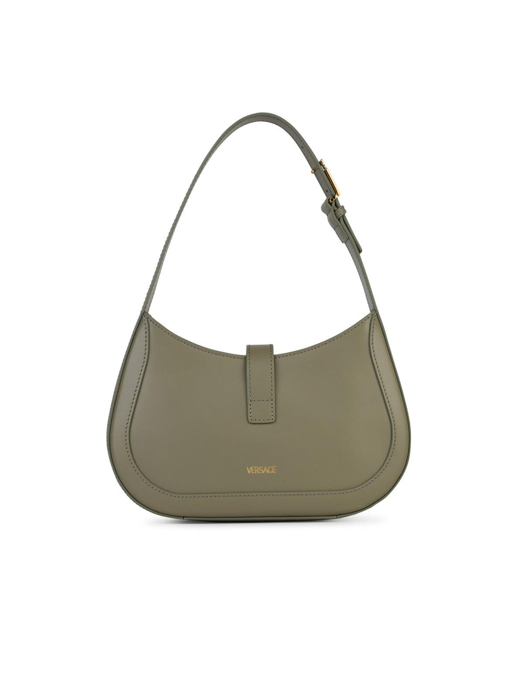 Versace Small 'Hobo Greca Goddess' Green Leather Bag Woman