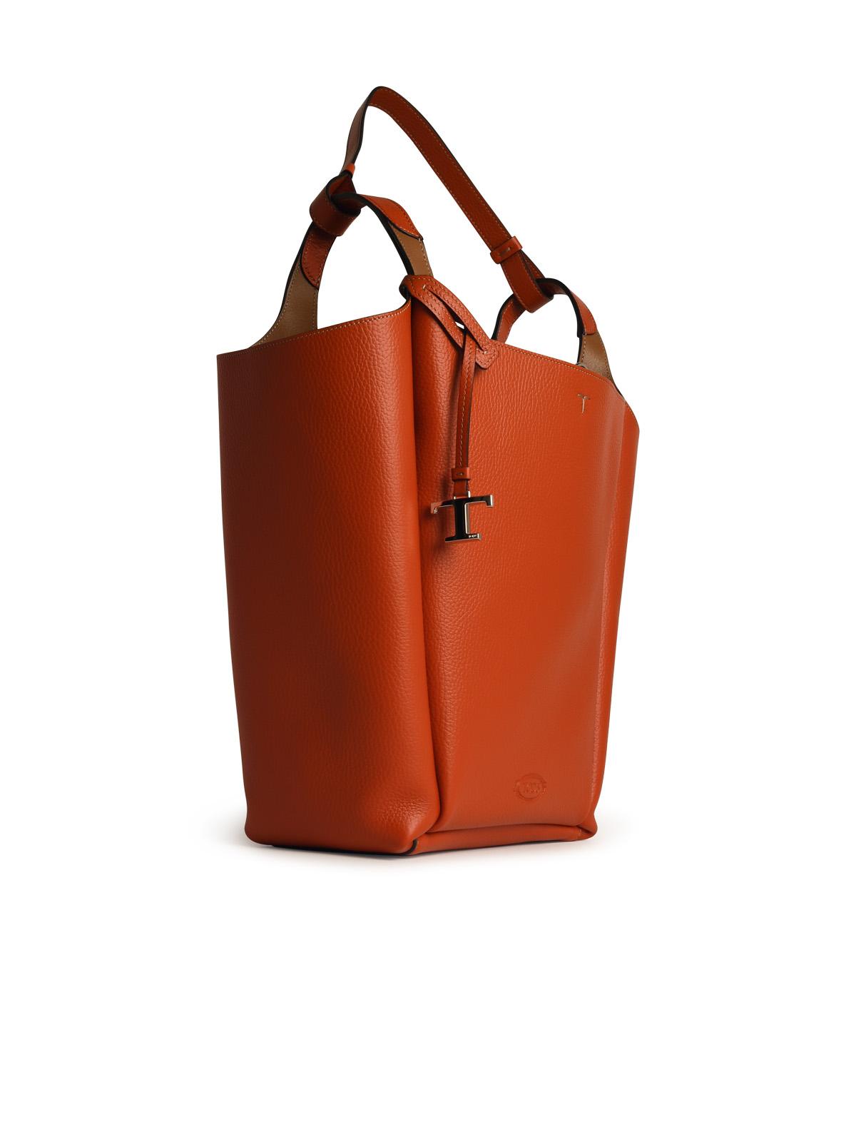 Tod's Orange Leather Bag Woman