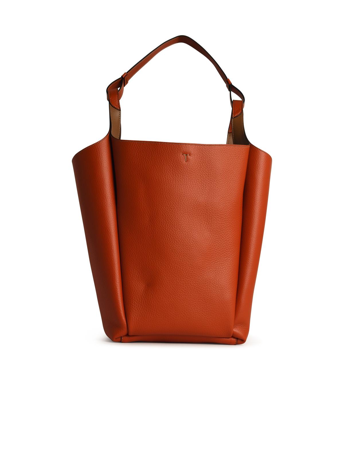 Tod's Orange Leather Bag Woman