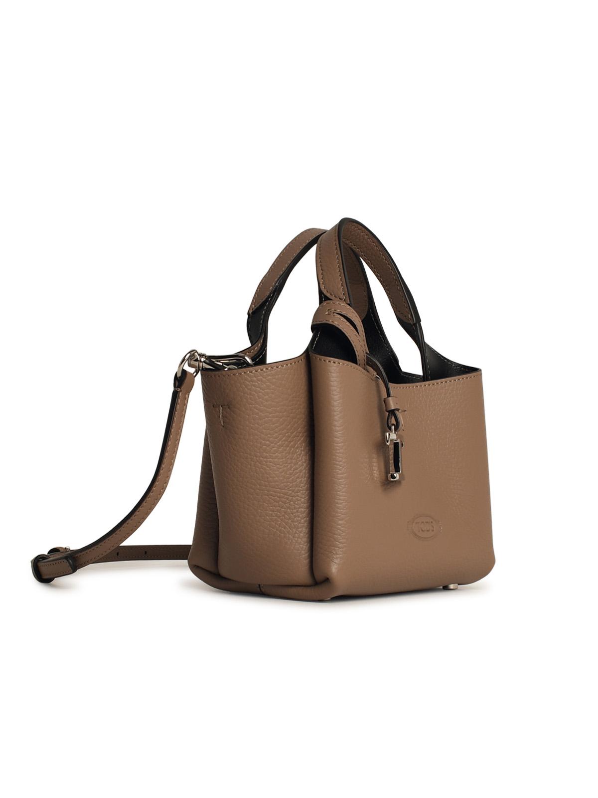 Tod's Micro Bag In Beige Leather Woman