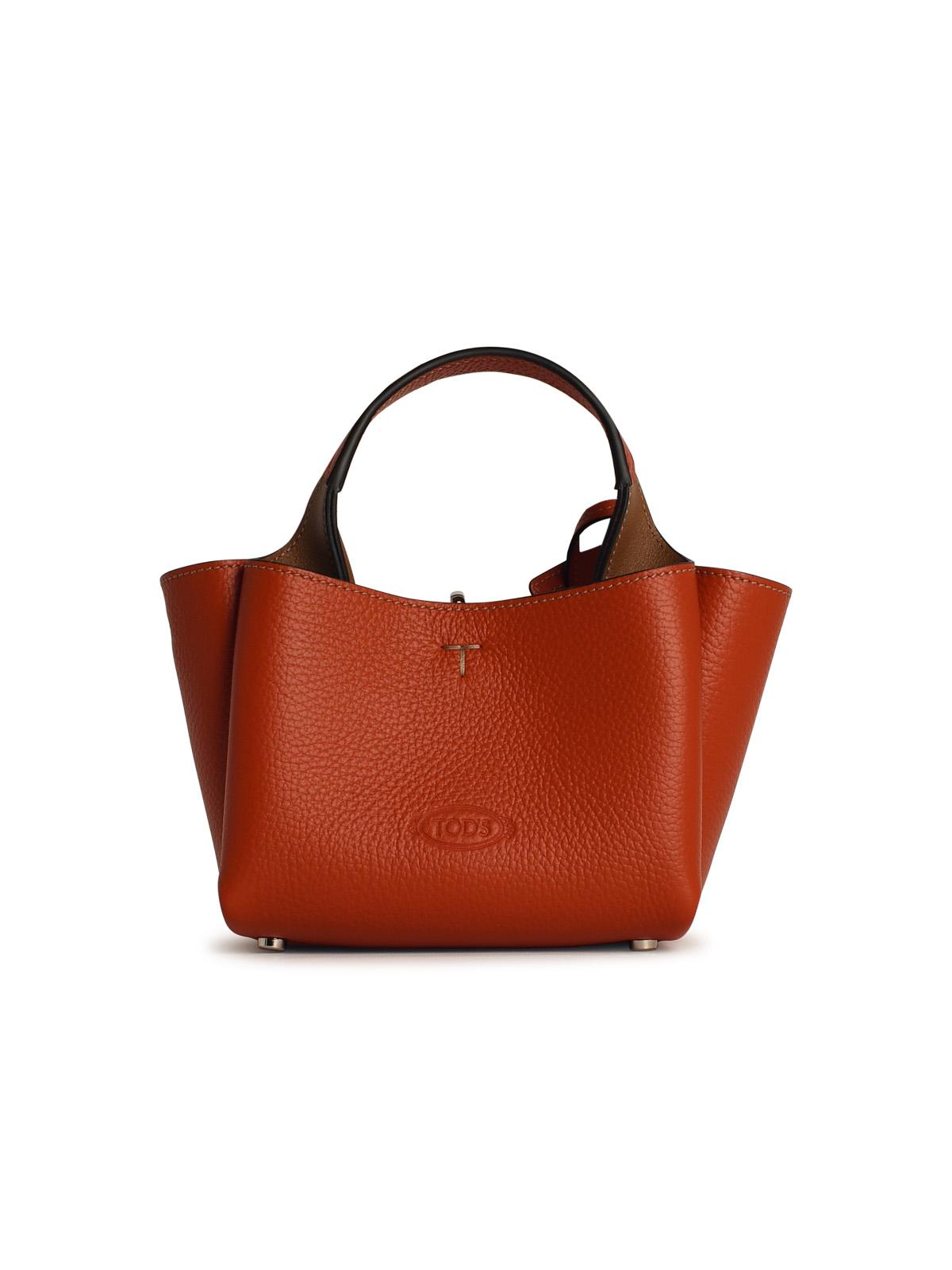 Tod's Orange Leather Micro Bag Woman