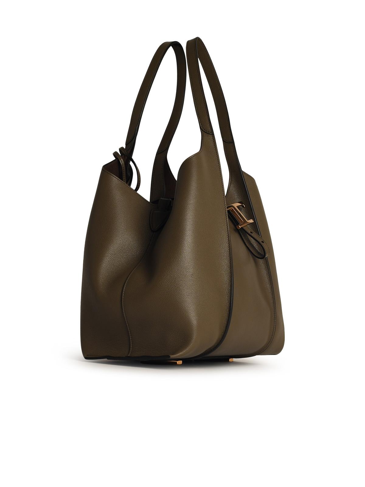 Tod's Small 'T Timeless' Grey Leather Bag Woman
