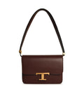 Tod's Mini Shoulder Strap In Brown Leather Woman