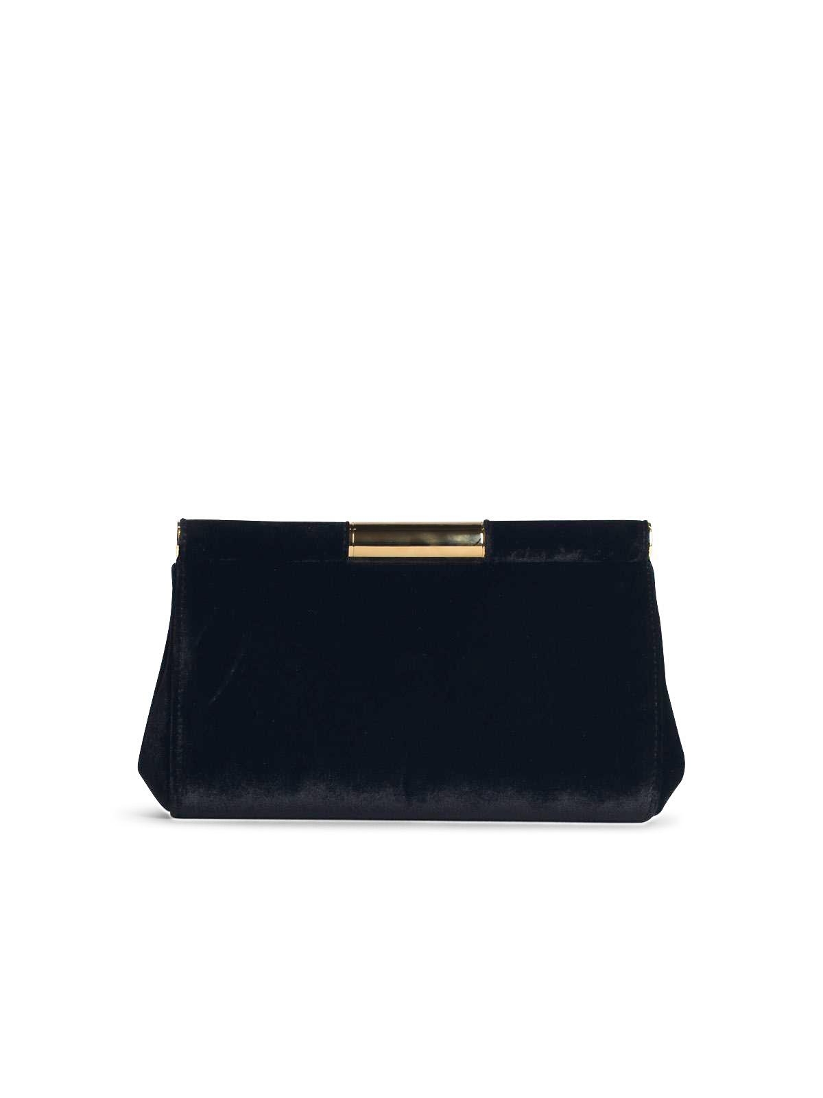 Dolce & Gabbana Black Velvet Shoulder Strap Woman