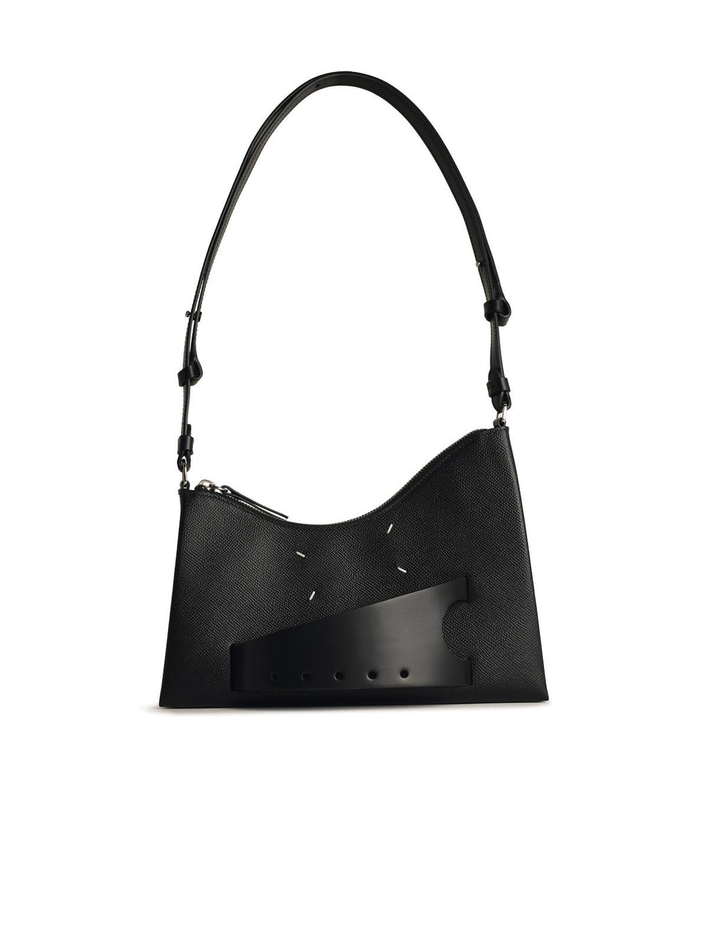 Maison Margiela 'Hobo' Black Embossed Leather Bag Woman