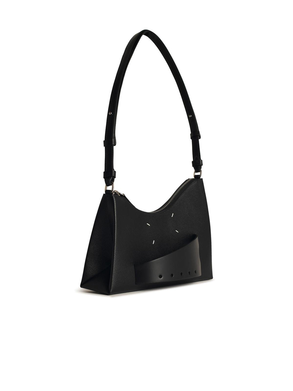 Maison Margiela 'Hobo' Black Embossed Leather Bag Woman