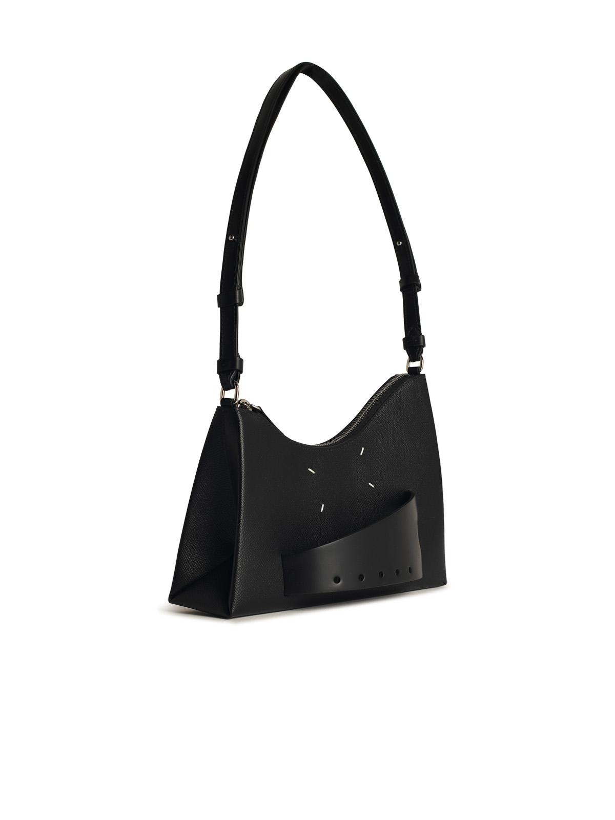 Maison Margiela 'Hobo' Black Embossed Leather Bag Woman
