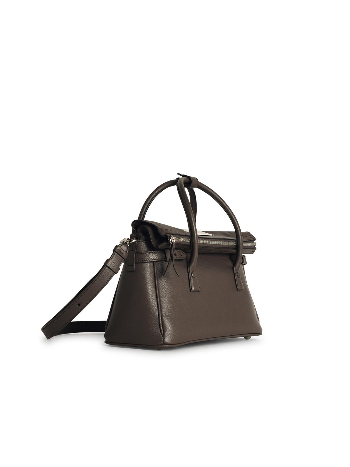 Maison Margiela 'Sac Est West' Grey Leather Bag Woman