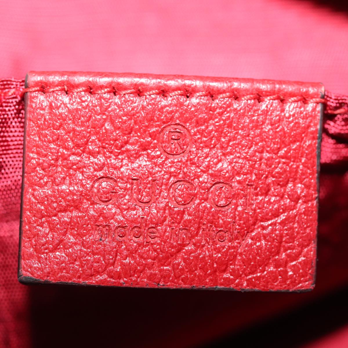 GUCCI Sherry Line Pouch Canvas Red Navy 77003